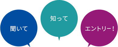 聞いて、知って、エントリー！