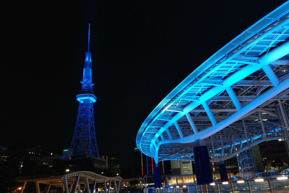 新名古屋テレビ塔のブルーライトアップを観てきました！